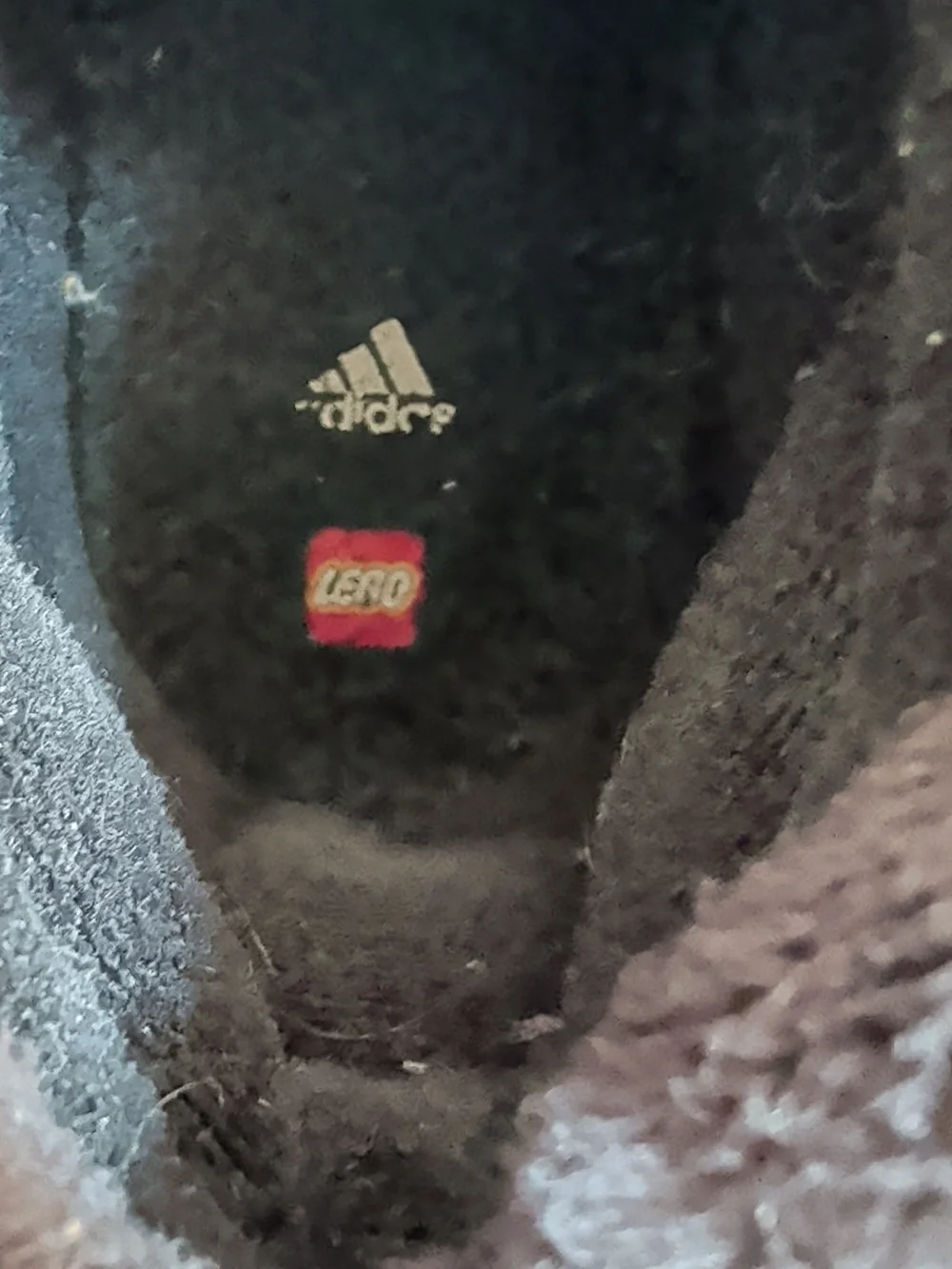 adidas X Lego Winterplay Black Kids Winter Boots with Yellow Accents